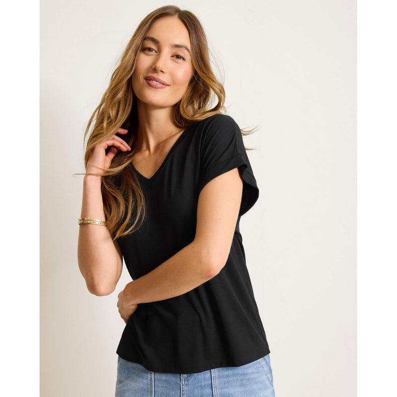 Tommy Bahama Women's Kauai V-Neck Top - Black