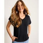 Tommy Bahama Women's Kauai V-Neck Top - Black