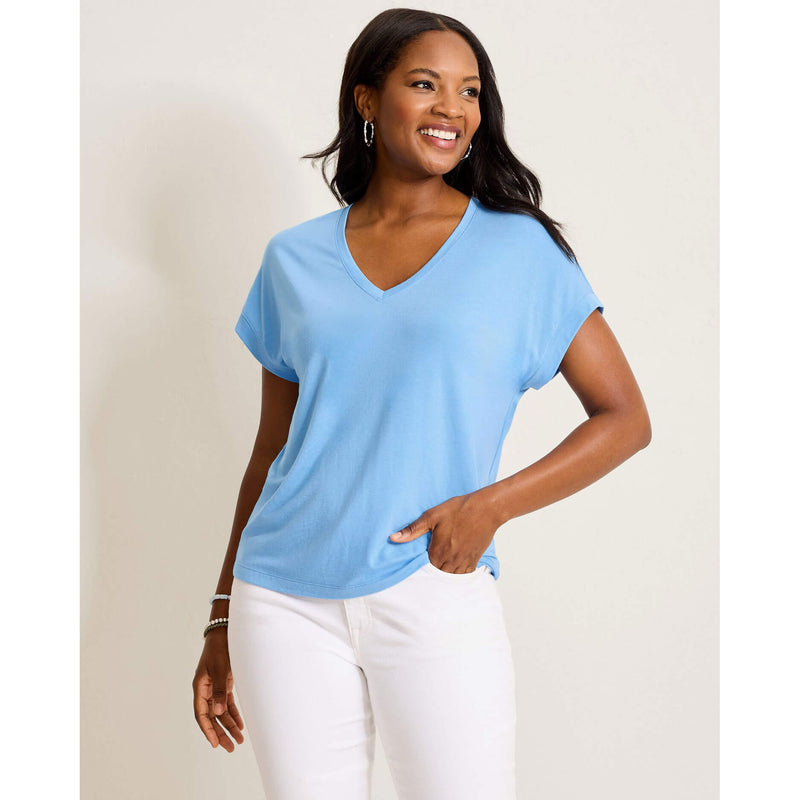 Tommy Bahama Women's Kauai V-Neck Top - Big Sky Blue