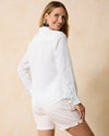 Tommy Bahama Women's Coastalina Long Sleeve Linen Top - White
