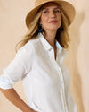 Tommy Bahama Women's Coastalina Long Sleeve Linen Top - White