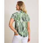 Tommy Bahama Women's Leaf Of Luxury Silk Camp Shirt - Coconut