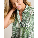 Tommy Bahama Women's Leaf Of Luxury Silk Camp Shirt - Coconut