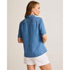 Tommy Bahama Women's Chambray O'Lei Utility Popover Top - Medium Indigo Wash