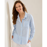 Tommy Bahama Women's Oceanic Oasis Voile Long Sleeve Top - Big Sky Blue