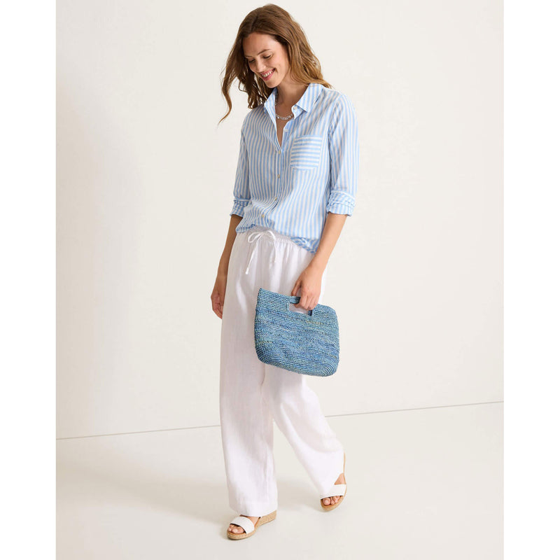Tommy Bahama Women's Oceanic Oasis Voile Long Sleeve Top - Big Sky Blue