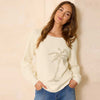 Tommy Bahama Women's Breezy Palm Crew Pullover Sweater - Coconut