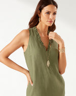 Tommy Bahama Women's Two Palms Ruffle Shift Dress - Tea Leaf