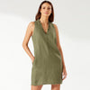 Tommy Bahama Women's Two Palms Ruffle Shift Dress - Tea Leaf