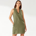 Tommy Bahama Women's Two Palms Ruffle Shift Dress - Tea Leaf