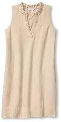 Tommy Bahama Women's Two Palms Double Ruffle Linen Dress - Natural