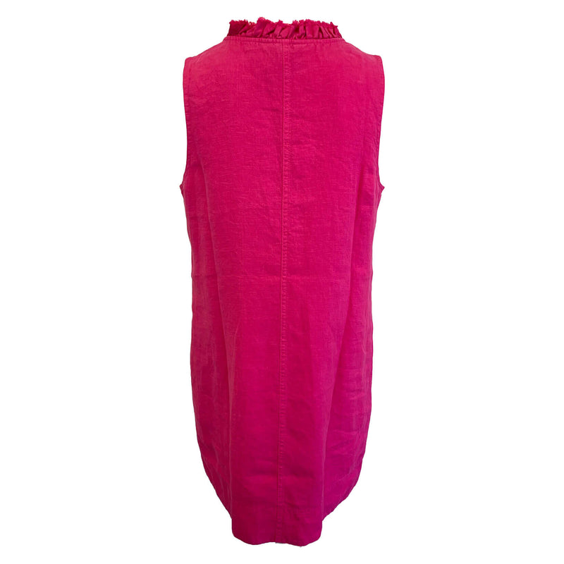 Tommy Bahama Women's Two Palms Double Ruffle Linen Dress - Bright Blush