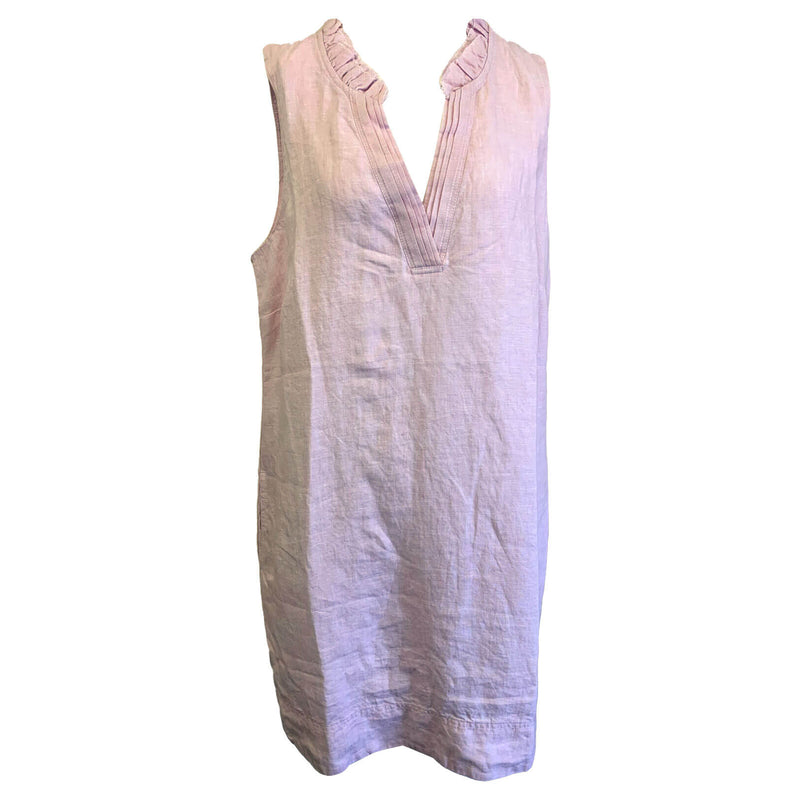 Tommy Bahama Women's Two Palms Double Ruffle Linen Dress - Touch Of Pink