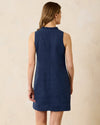 Tommy Bahama Women's Two Palms Double Ruffle Linen Dress - Island Navy