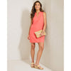 Tommy Bahama Women's Two Palms Double Ruffle Linen Dress - Melon Berry