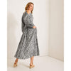 Tommy Bahama Women's Playa Python Long Sleeve Maxi Dress - Shadow