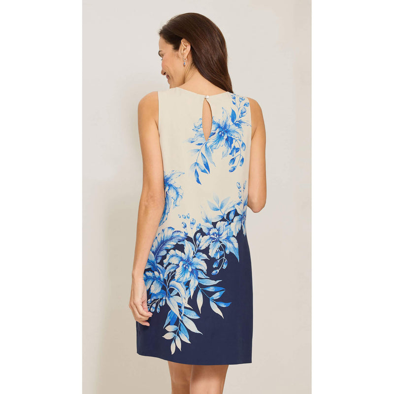 Tommy Bahama Women's Flora Fresco Sleeveless Silk Shift Dress - Coastline