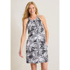 Tommy Bahama Women's Aubrey Lorenzo Leaves Halter Dress - Black