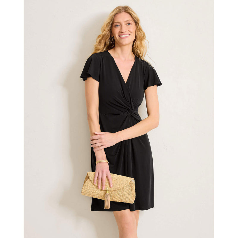 Tommy Bahama Women's Sophia Short Sleeve Short Dress - Black