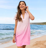Tommy Bahama Women's Sunray Ombre Short Sleeve Short Dress - Cyber Light