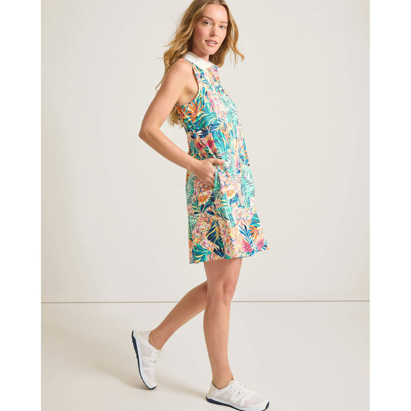 Tommy Bahama Women's Abby Intrlk Positano Palms Dress - Lychee