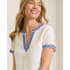 Tommy Bahama Women's Two Palms Coastal Tiles Linen Dress - Cobalt Haze