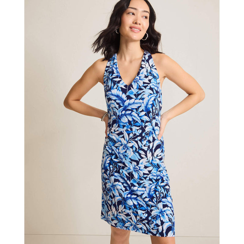 Tommy Bahama Women's Sandy Flora Fresco Short Dress - Coastline