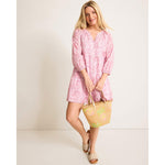 Tommy Bahama Women's Prima Petals 3/4 Sleeve Dress - Cloud Nine Blue