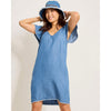 Tommy Bahama Women's Chambray Flutter Shift Dress - Medium Indigo Wash