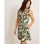 Tommy Bahama Women's Carmela Inlet Ikat Sleeveless Dress - Palm Verde