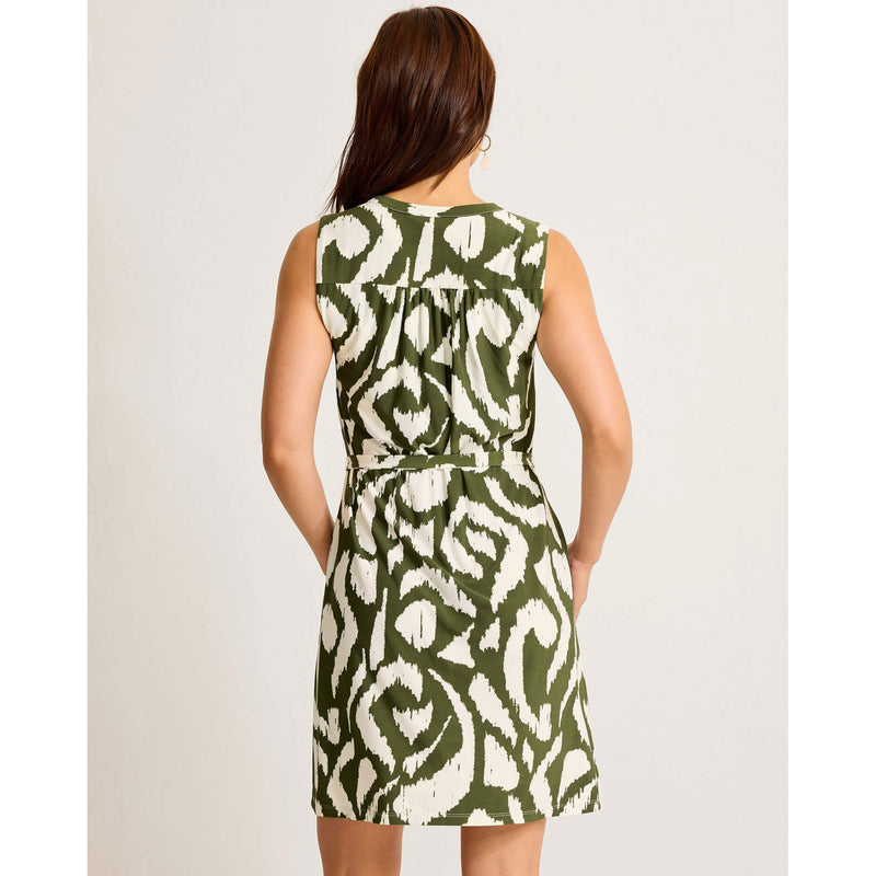Tommy Bahama Women's Carmela Inlet Ikat Sleeveless Dress - Palm Verde