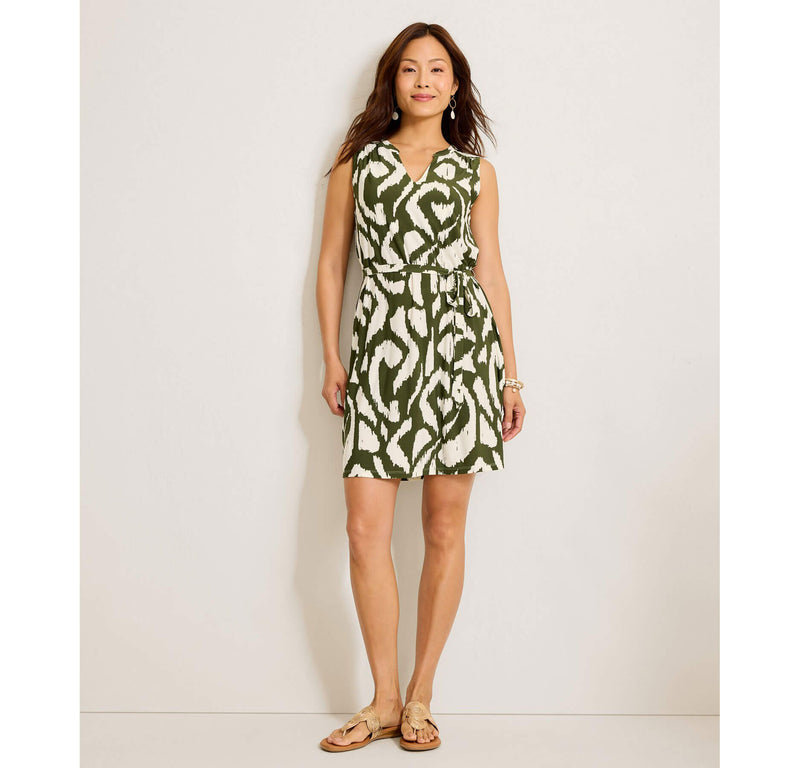 Tommy Bahama Women's Carmela Inlet Ikat Sleeveless Dress - Palm Verde