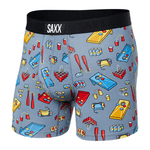 SAXX Vibe Super Soft Beer Olympics Boxer Briefs - Grey