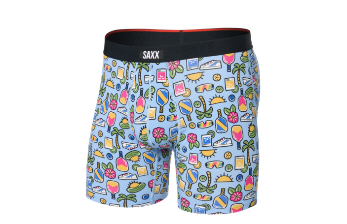 Saxx Vibe Xtra Boxer Brief Fly - Pickleball Paradise - Blue