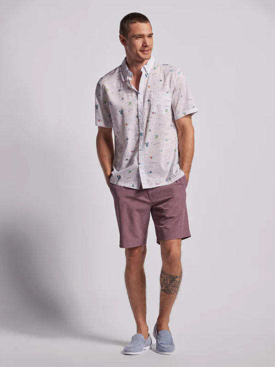 Tori Richard Men's Fins Of Hawaii Camp Shirt - White