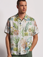 Tori Richard Men's Odyssea Silk Camp Shirt - Water