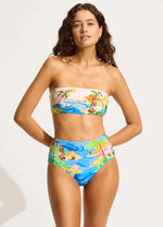 Seafolly South Pacific Bandeau Bikini Top - Turquoise