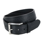 Trafalgar Grady 40MM Celtic Scroll Embossed Leather Jean Belt - Black