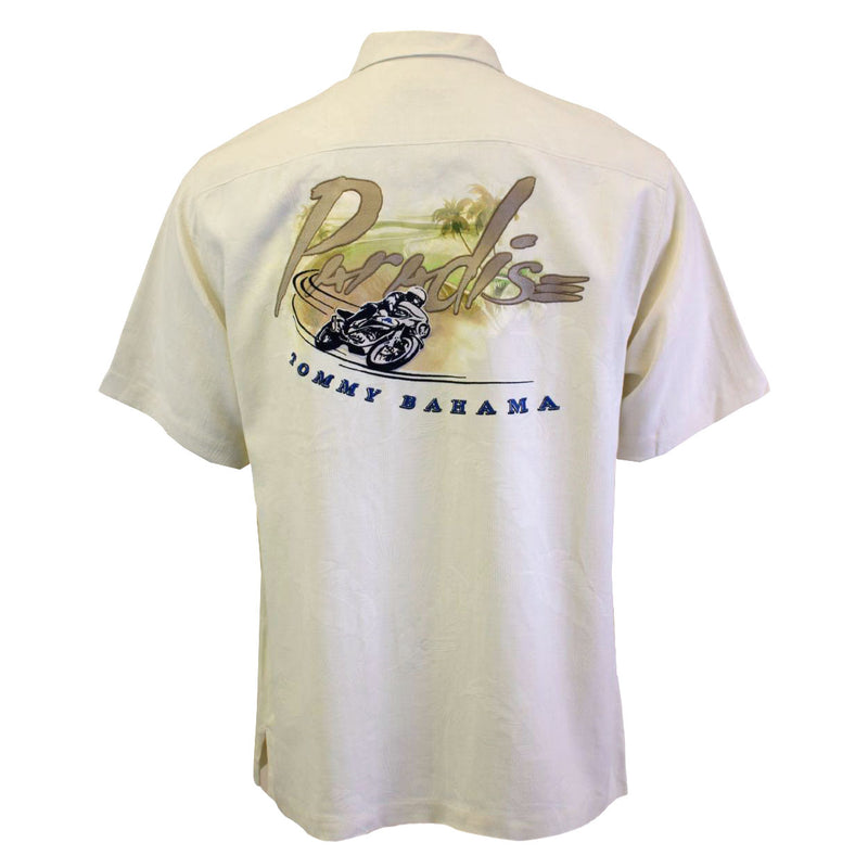 TBLV Tommy Bahama Mens Original Sample TB Paradise Camp Shirt - Continental