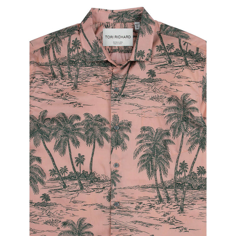 Tori Richard Ballpoint Paradise Cotton Lawn Camp Shirt - Pink