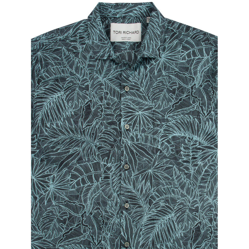 Tori Richard Lineage Cotton Lawn Camp Shirt - Black