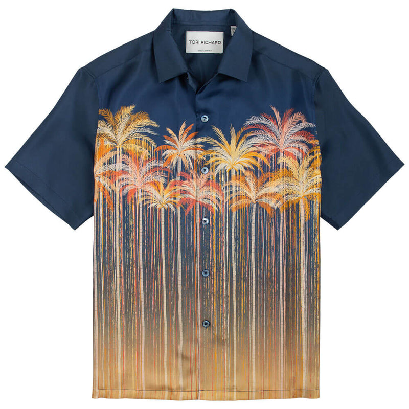 Tori Richard Shutter Speed Camp Shirt - Navy