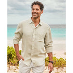 Tommy Bahama Sea Glass Breezer Linen Long Sleeve Shirt - Natural*