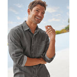 Tommy Bahama Sea Glass Breezer Linen Long Sleeve Shirt - Gunmetal