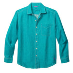 Tommy Bahama Sea Glass Breezer Linen Long Sleeve Shirt - Riviera Azure
