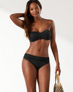 Tommy Bahama Pearl High Waist Sash Bikini Bottom - Black*