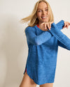 Tommy Bahama Active Long Sleeve Relaxed T-Shirt Cover Up - Indigo Tide