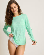 Tommy Bahama Active Long Sleeve Relaxed T-Shirt Cover Up - Aqua Jade