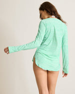 Tommy Bahama Active Long Sleeve Relaxed T-Shirt Cover Up - Aqua Jade