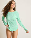 Tommy Bahama Active Long Sleeve Relaxed T-Shirt Cover Up - Aqua Jade